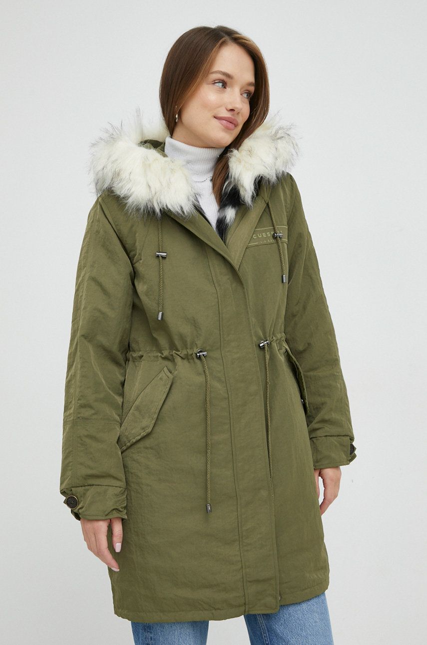 Parka GUESS Parka Zelené | W2BL32.WEWG0, 0