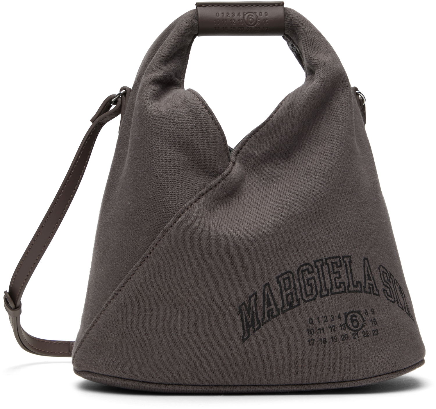 Taška cez rameno Maison Margiela MM6 Maison Margiela Sweat Varsity Print Crossbody Bag Šedá | SB6WD0026 P7261, 0