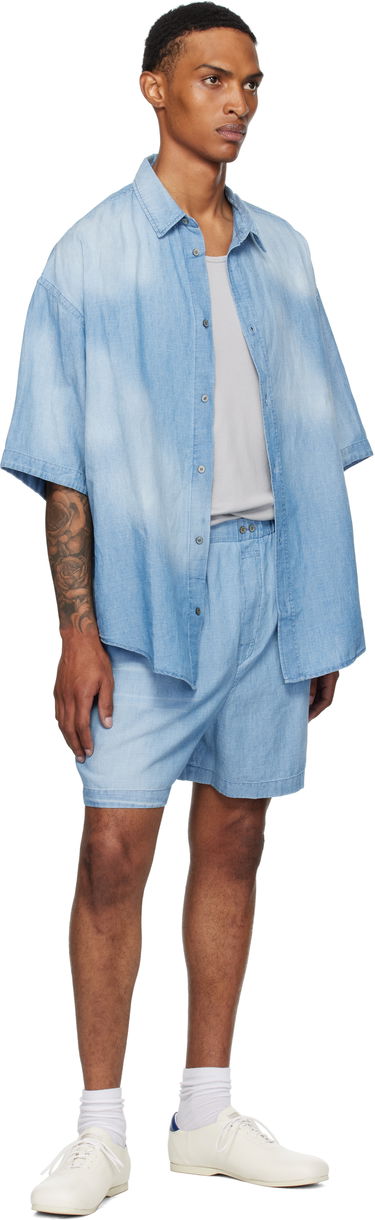 Šortky Acne Studios Acne Studios Stamp Shorts Modrá | BE0183-, 3