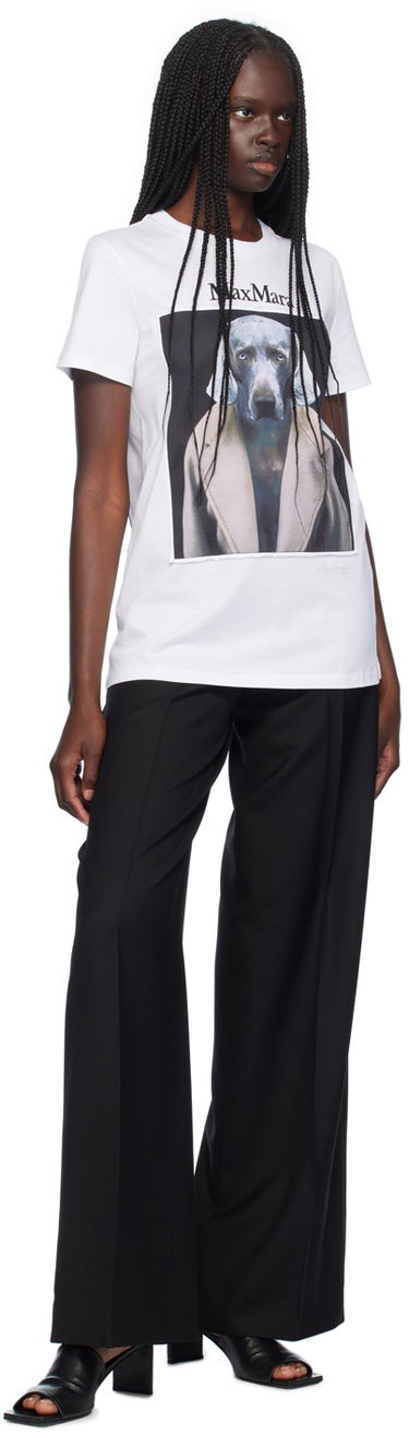 Tričko Max Mara Max Mara Dog-Print T-Shirt Biela | 2421946071600, 3