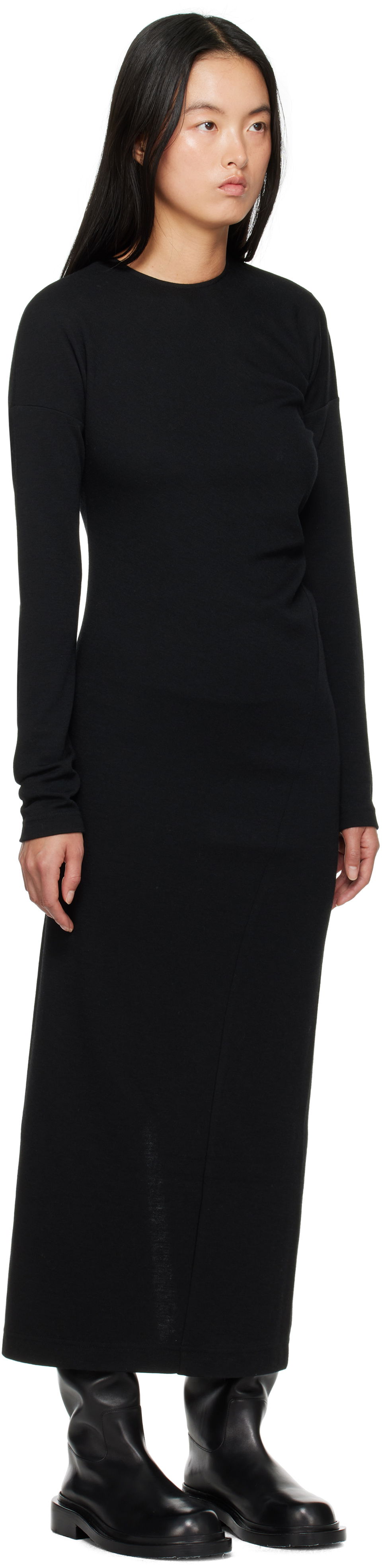 Šaty TOTEME TOTEME Women's Twisted Jersey Midi Dress Čierna | 244-WRD824-FB0294, 1
