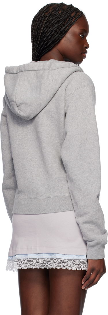 Mikina Ambush AMBUSH 'AMB' Graphic Zip-Up Cropped Hoodie Šedá | 12115407, 2