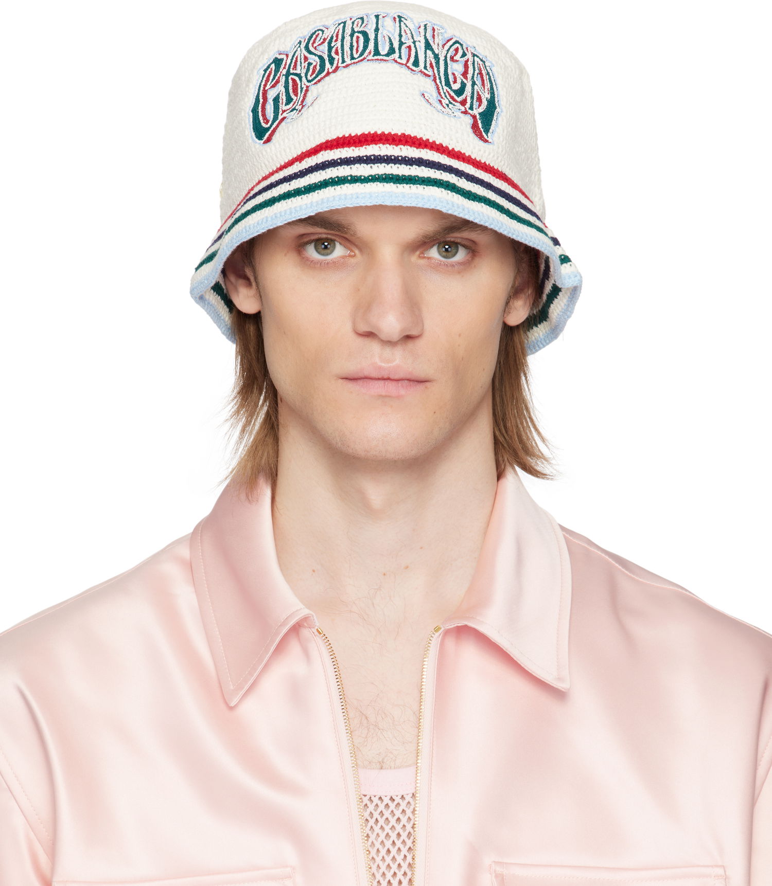 Klobúk Casablanca Casablanca Gothic Crochet Bucket Hat Biela | AS25-HAT-078-01, 0