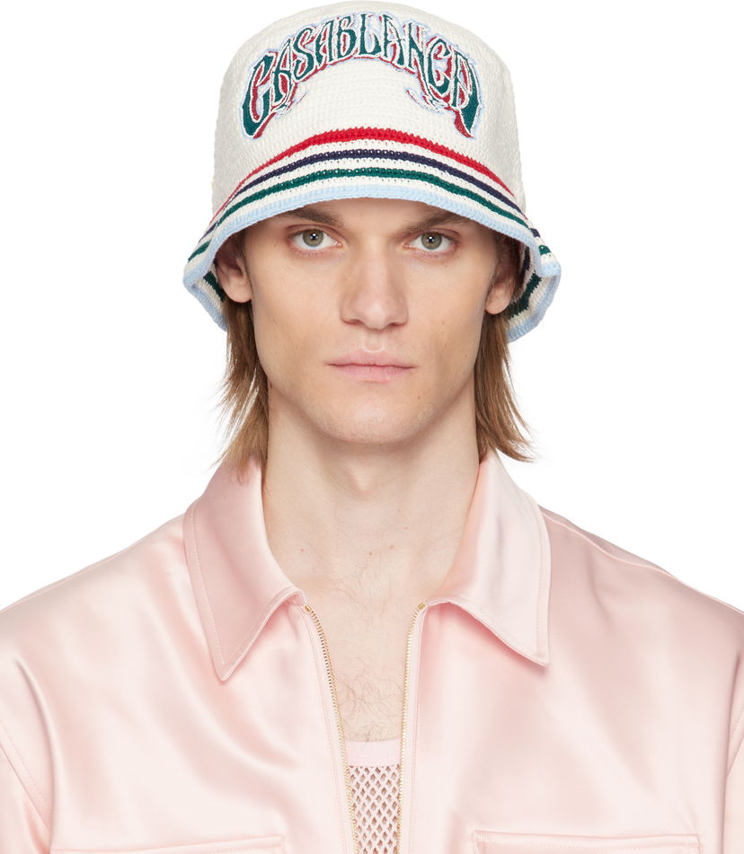 Klobúk Casablanca Casablanca Gothic Crochet Bucket Hat Biela | AS25-HAT-078-01