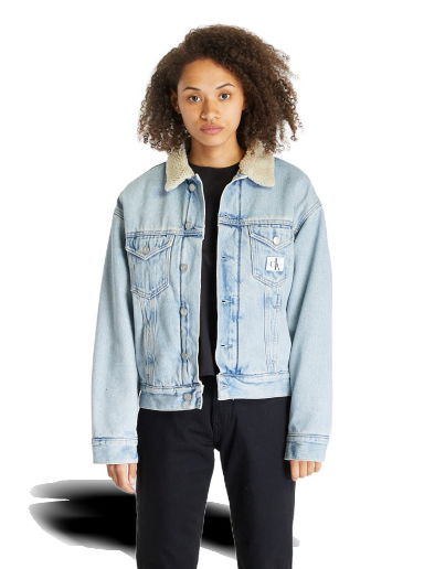 Bunda CALVIN KLEIN Sherpa Denim Jacket Modrá | J20J221847 1AA