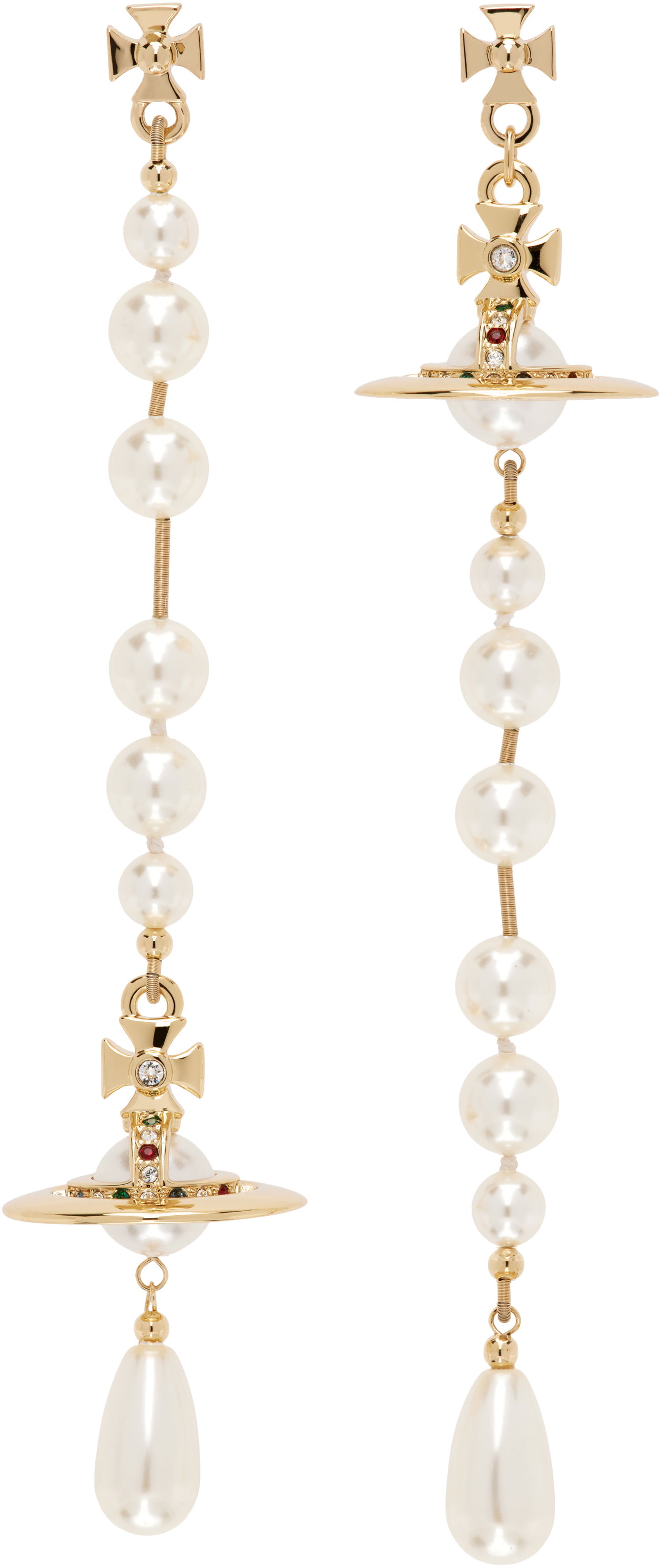 Náušnice Vivienne Westwood Pearl Dangle Earrings Metalická | 62030002-02R118-CN, 0