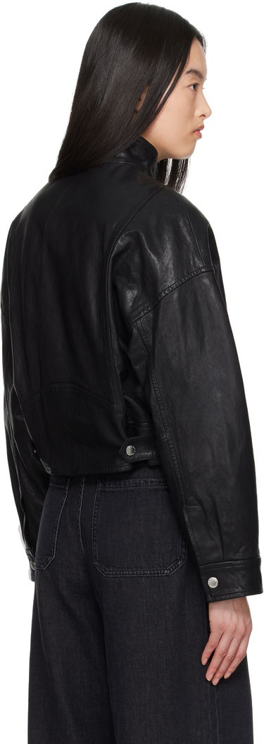 Bunda Max Mara Weekend Max Mara Angel Leather Bomber Jacket Čierna | 2515441011600, 2