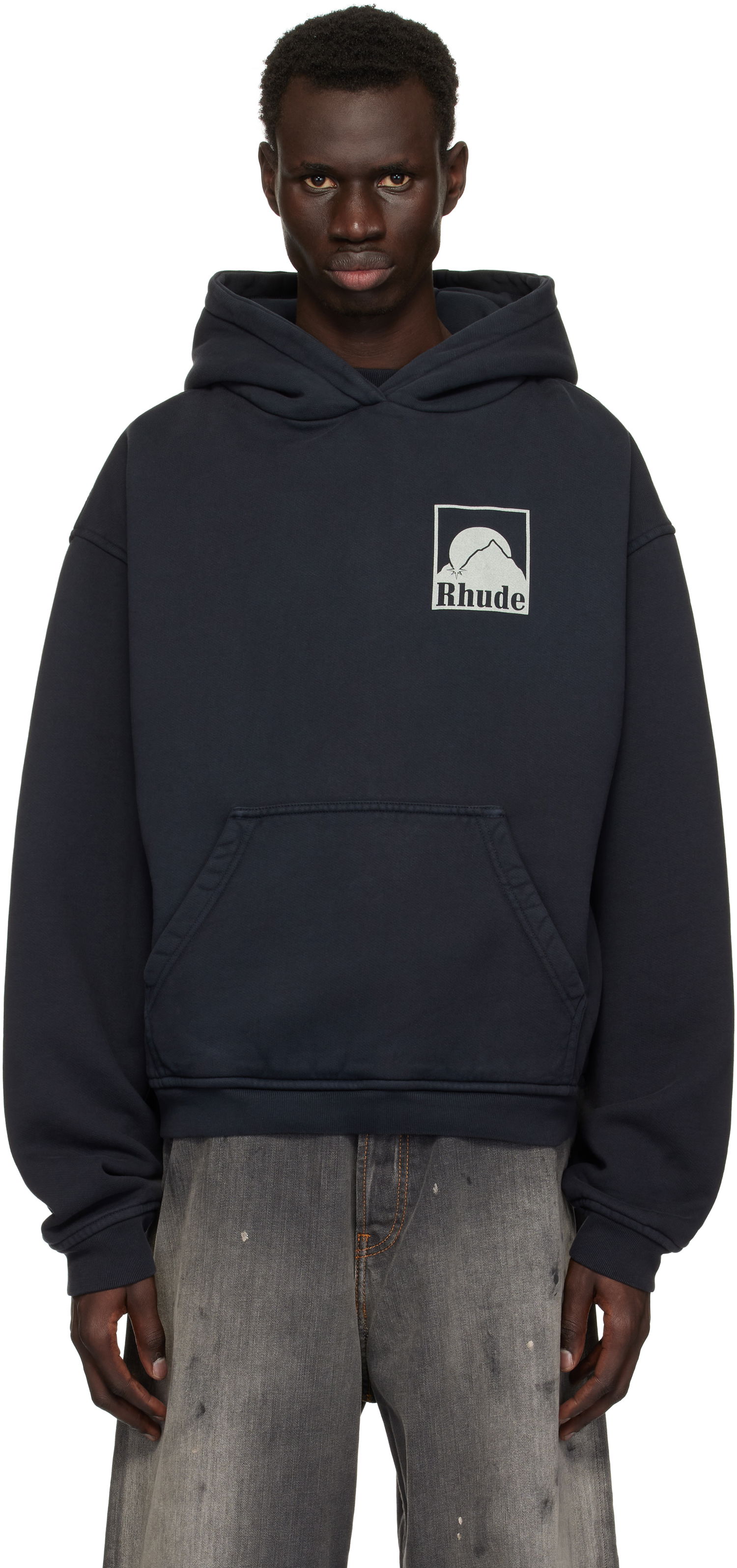 Mikina Rhude Rhude Moonlight Badge Hoodie Navy | RHPS25HO05012, 0