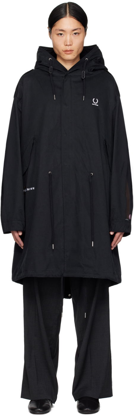 Kabáty RAF SIMONS Fred Perry x Coat Čierna | SJ6524, 0