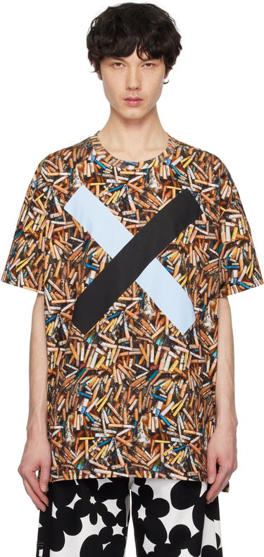 Tričko Vivienne Westwood Vivienne Westwood Oversized Cigarette Butt Print T-Shirt Hnedá | 3G010018-J006E-AAA-, 0