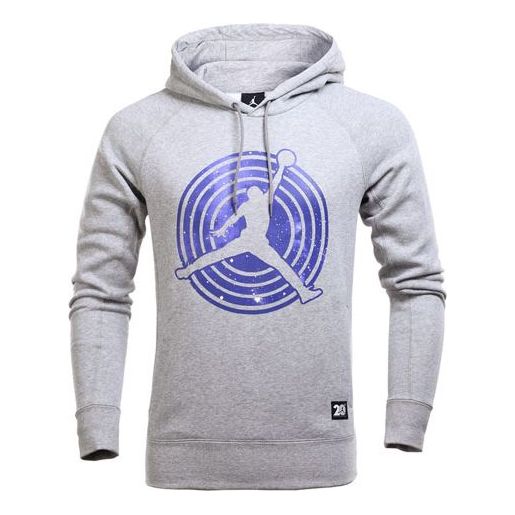 Mikina Jordan Fleece Hoodie with Graphic Print Šedá | 823715-063