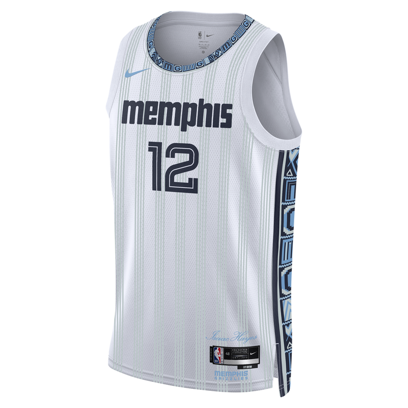 Dres Nike Ja Morant Memphis Grizzlies City Edition Swingman DRI-FIT Isaac Hayes Tribute Jersey Biela | HM5986-104
