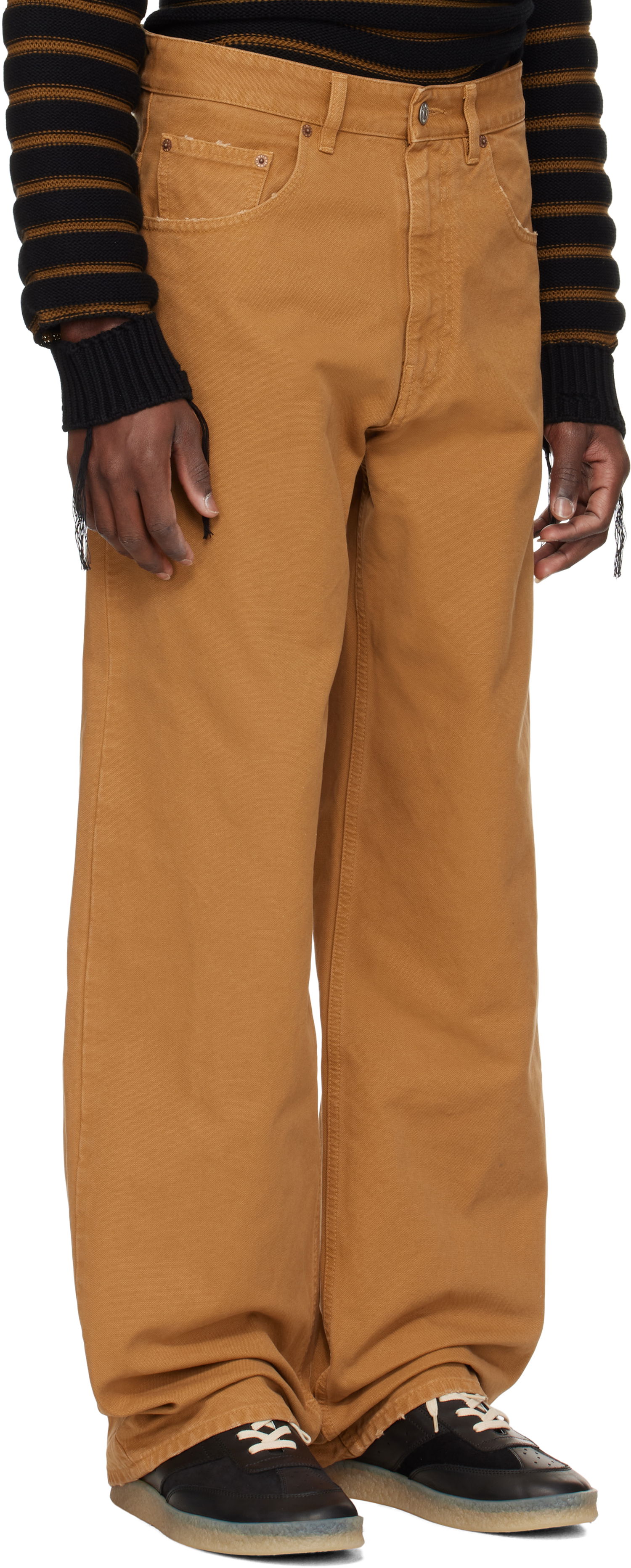 Džínsy Maison Margiela MM6 Maison Margiela Canvas Trousers Hnedá | SH0LA0021 M35249, 1