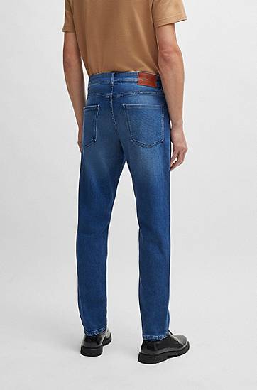 Džínsy BOSS Maine Regular-Fit Comfort-Stretch Jeans Modrá | 50524015, 1