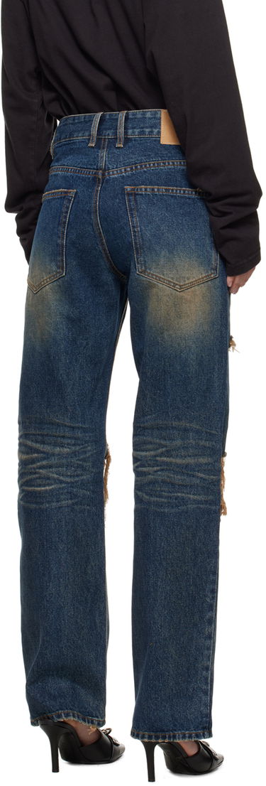 Džínsy We11done Distressed Jeans Modrá | WD-DP2-24-328-W-BL, 2