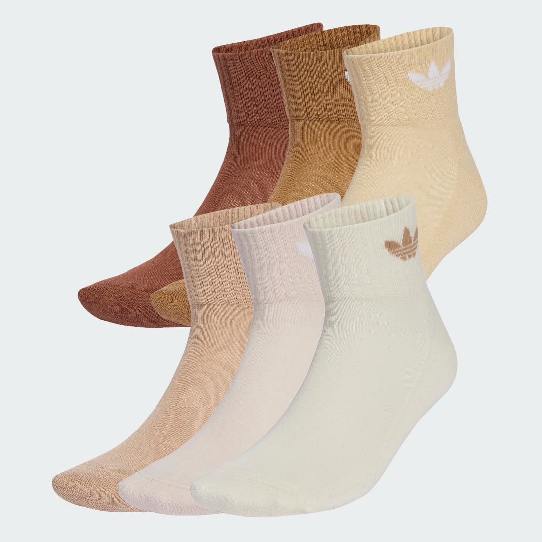 Ponožky adidas Performance Mid Ankle Socks - 6 Pairs Béžová | JV8601, 0