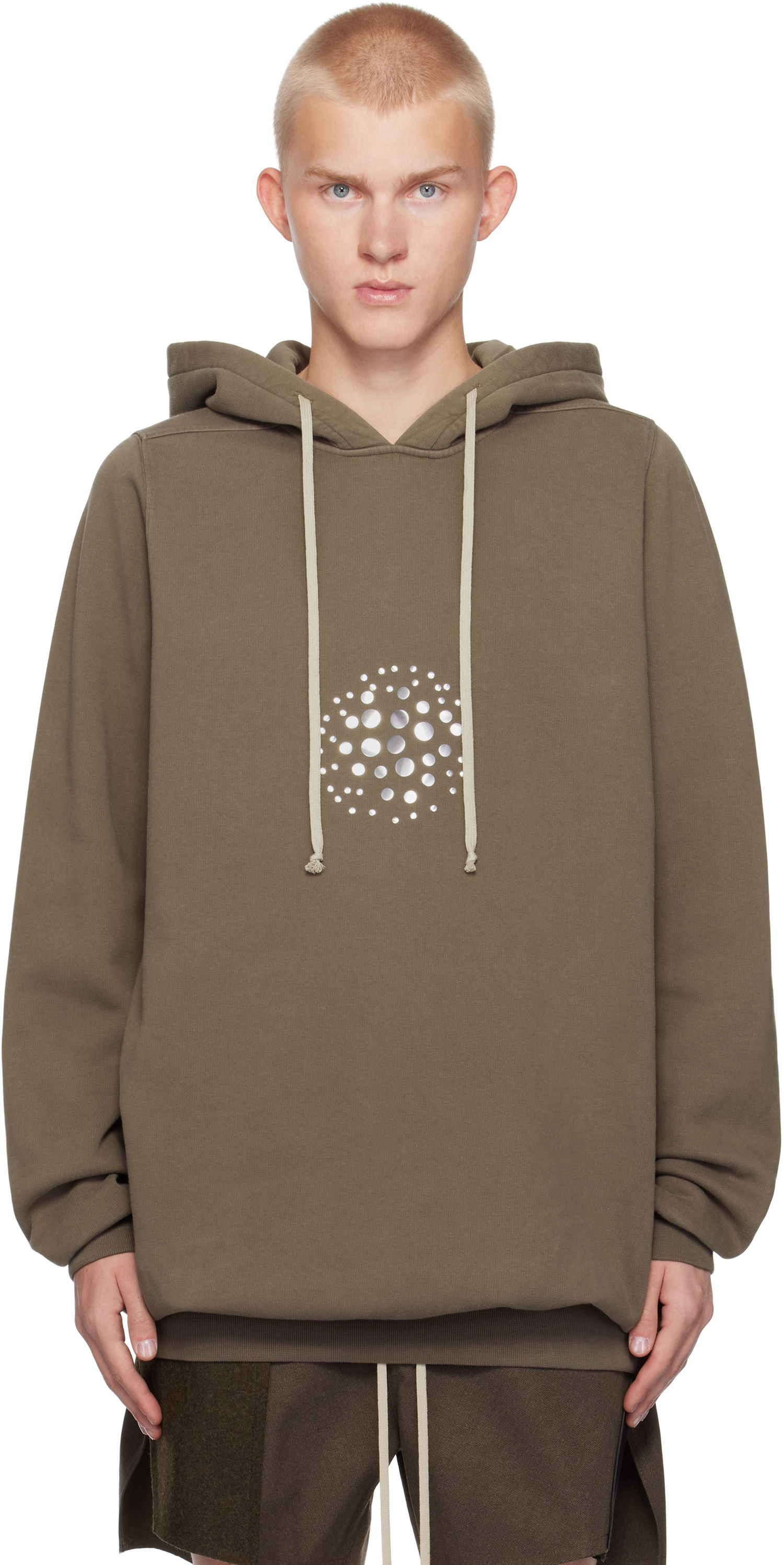 Mikina Rick Owens Orb Studs Hoodie Šedá | RR02D6282 FES3, 0