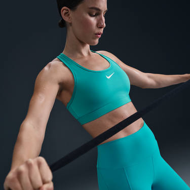 Podprsenka Nike Nike Swoosh Medium-Support Padded Sports Bra Tyrkysová | DX6821-345, 3