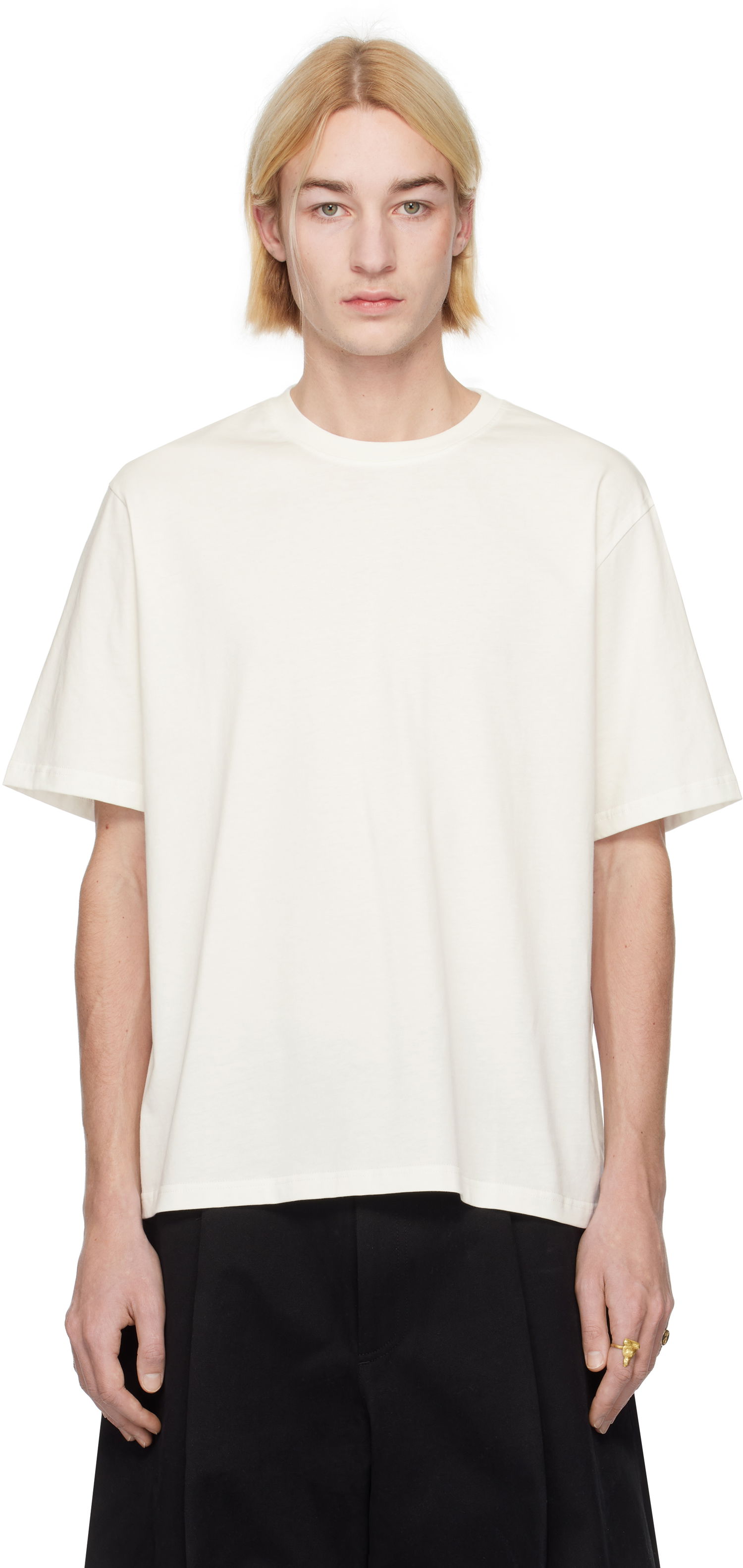 Tričko Studio Nicholson Studio Nicholson Bric T-Shirt Biela | BRIC SNM - 1326, 0