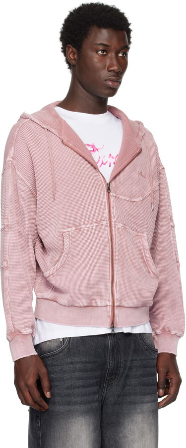 Mikina Dime Dime Premium Waffle Zip Hoodie Ružová | DIMESU258MAU, 1