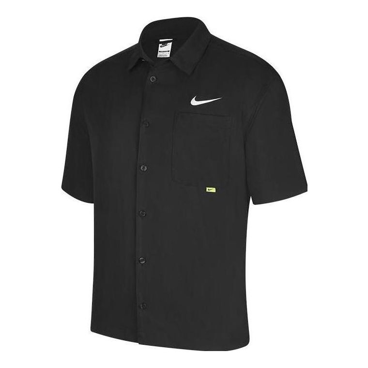 Košeľa Nike Short Sleeve Lapel Shirt Čierna | DX6308-010