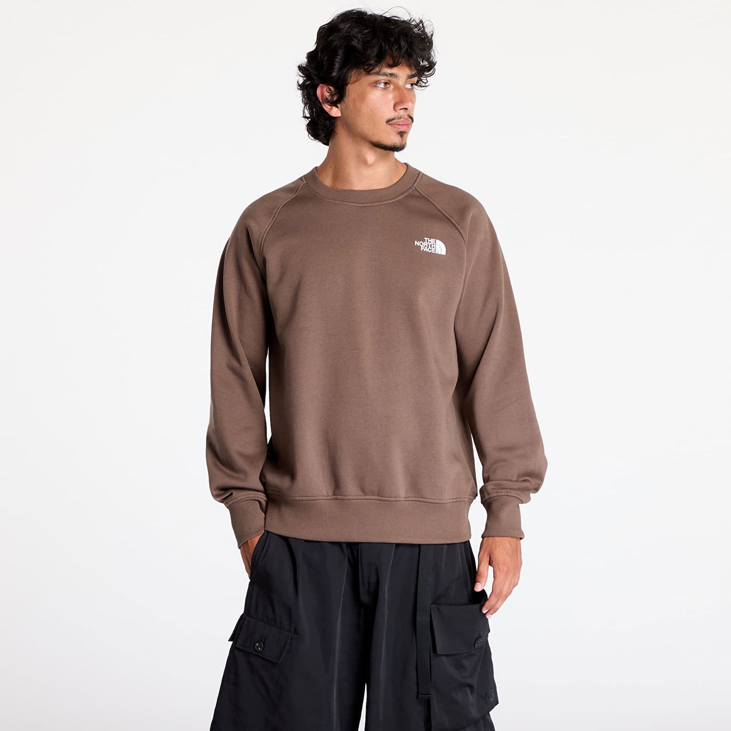 Mikina The North Face Raglan Box Nse Crew Smokey Brown Hnedá | NF0A89FA1OI1, 0
