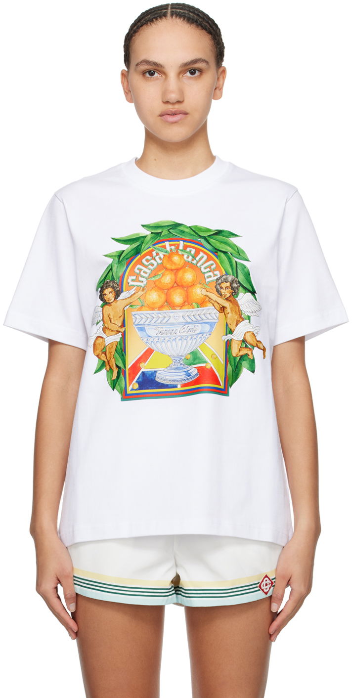 Tričko Casablanca Triomphe D'Oranges T-Shirt Biela | U-MPS24-JTS-001-09