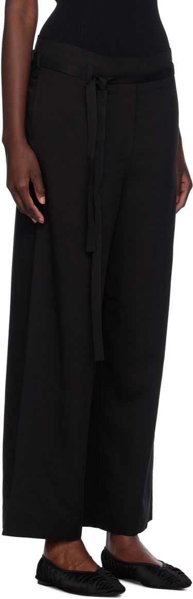 Nohavice TOTEME TOTEME Tie-Waist Fluid Trousers Čierna | 243-WRB0201-FB0193, 1