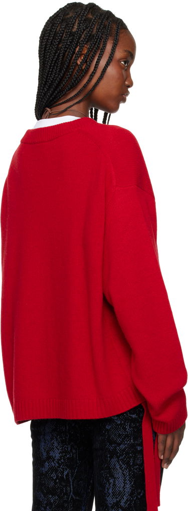 Sveter GANNI GANNI Future Wool Mix Oversized Sweater Červená | K2477, 2