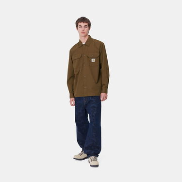 Košeľa Carhartt WIP Long Sleeve Craft Shirt Hnedá | I033814_9, 2