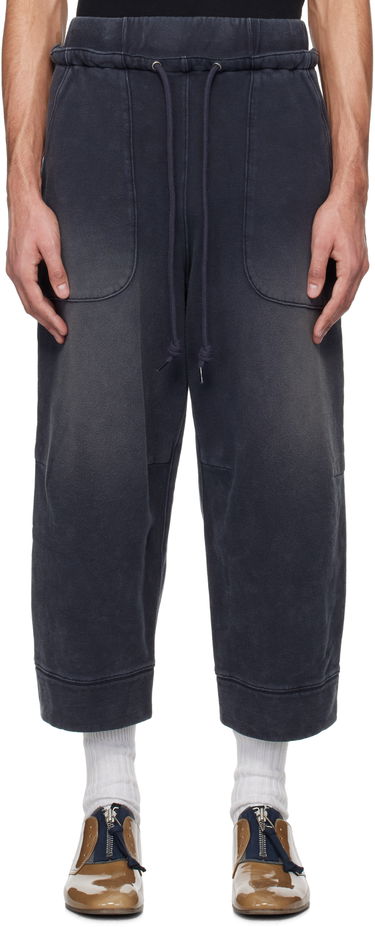 Tepláky R13 R13 Deconstructed Cropped Sweatpants Modrá | R13MK254-001BG, 0