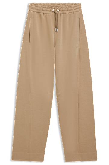 Tepláky BOSS Stretch Jersey Balloon Trousers with Embroidered Logo Béžová | 50547800