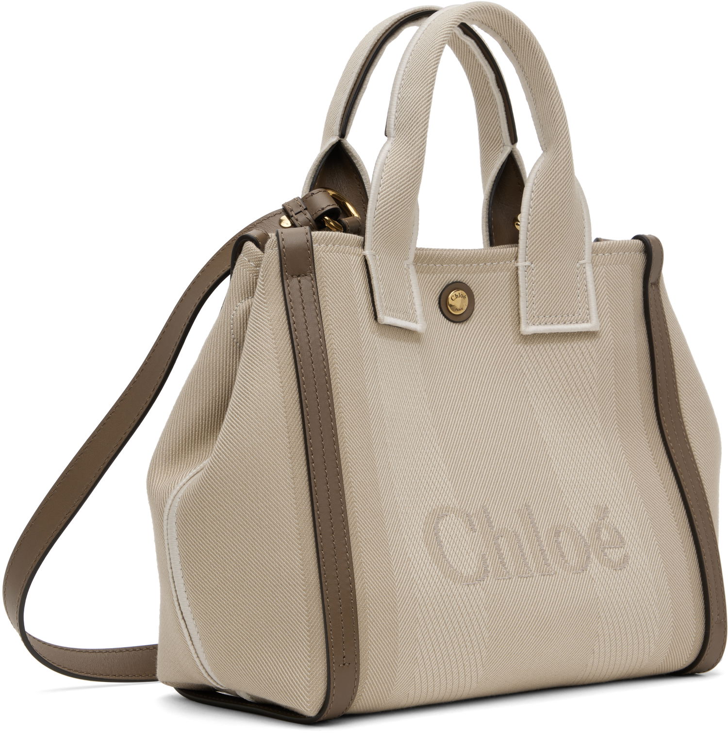 Tote bag CHLOÉ Chloé Small 'Chloé Carry' Tote Bag Béžová | CHC25SS911O65, 1