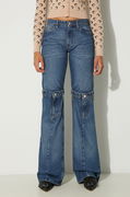 Open Knee High-Waist Jeans