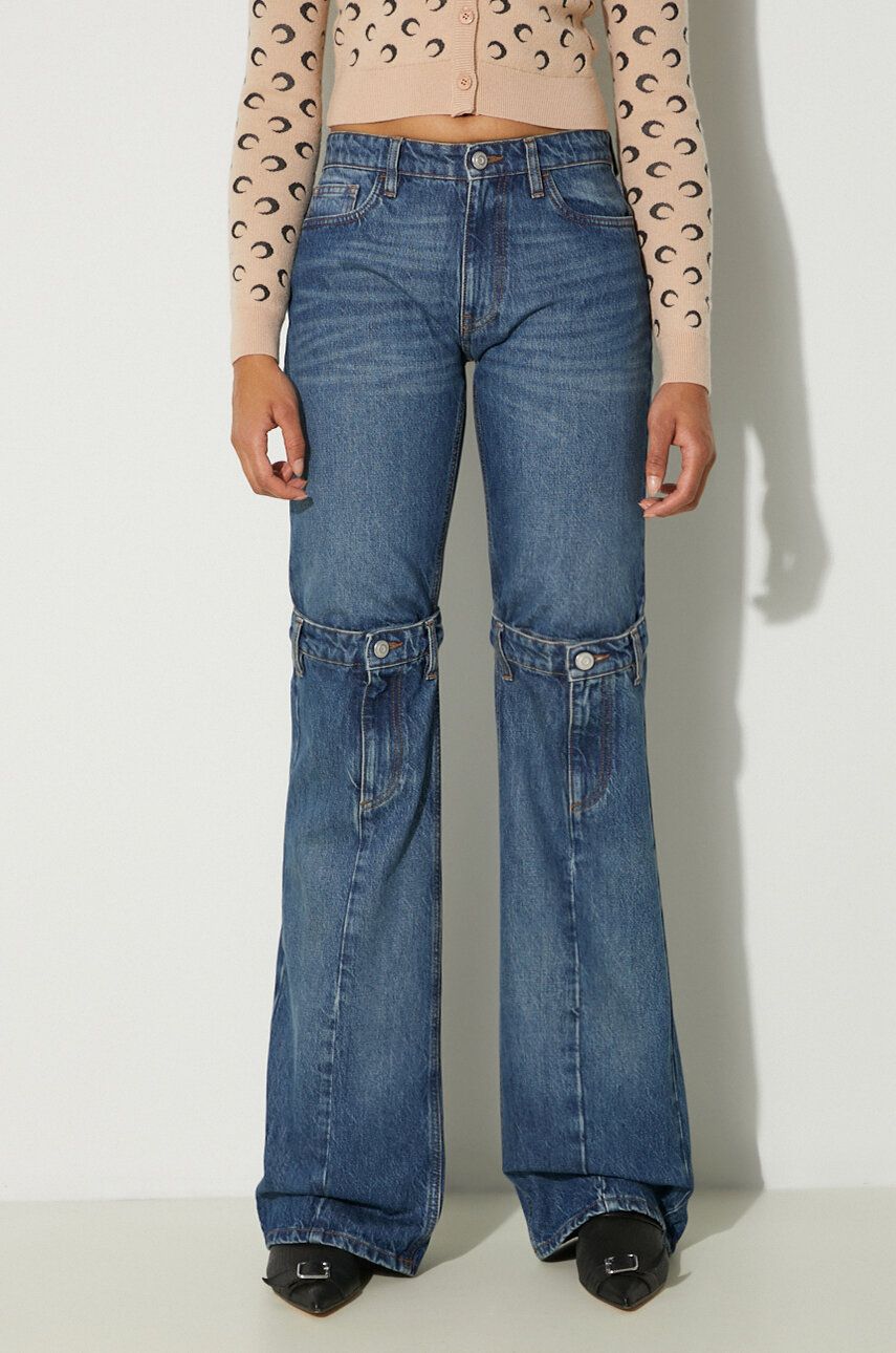 Džínsy Coperni Open Knee High-Waist Jeans Modrá | COPP55252, 0