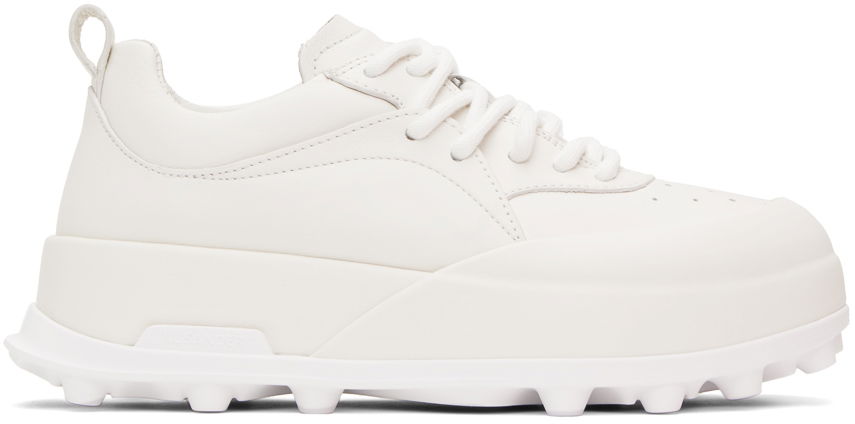 Tonal Leather Sneakers "White Orb" W