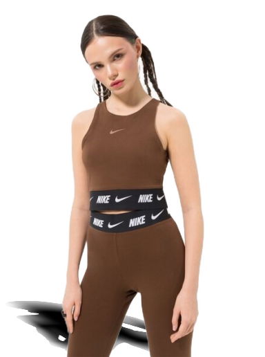 Crop Top Nike Sportswear Tape Crop Top Hnedá | DQ9315-259