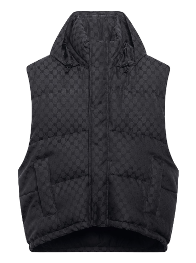 Sveter Gucci Balenciaga x The Hacker Project Hacker Cocoon Puffer Vest Čierna | 681886TLO531269