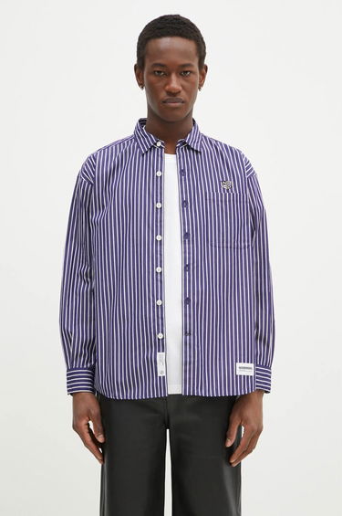 Košeľa Neighborhood NEIGHBORHOOD Striped Regular Fit Shirt Fialová | 242TSNH.SHM03, 0
