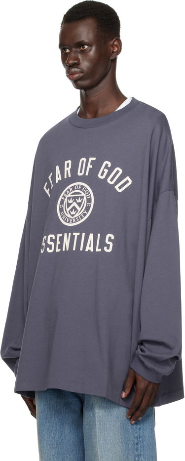 Mikina Fear of God Fear of God ESSENTIALS Jersey Long Sleeve T-Shirt Fialová | 125HO244204F, 3
