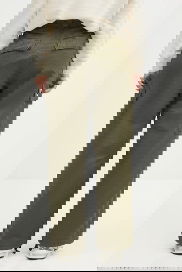 Cargo nohavice Carhartt WIP Kingston Wide-Leg Cargo High Waist Pant Zelené | I034840.4106, 2