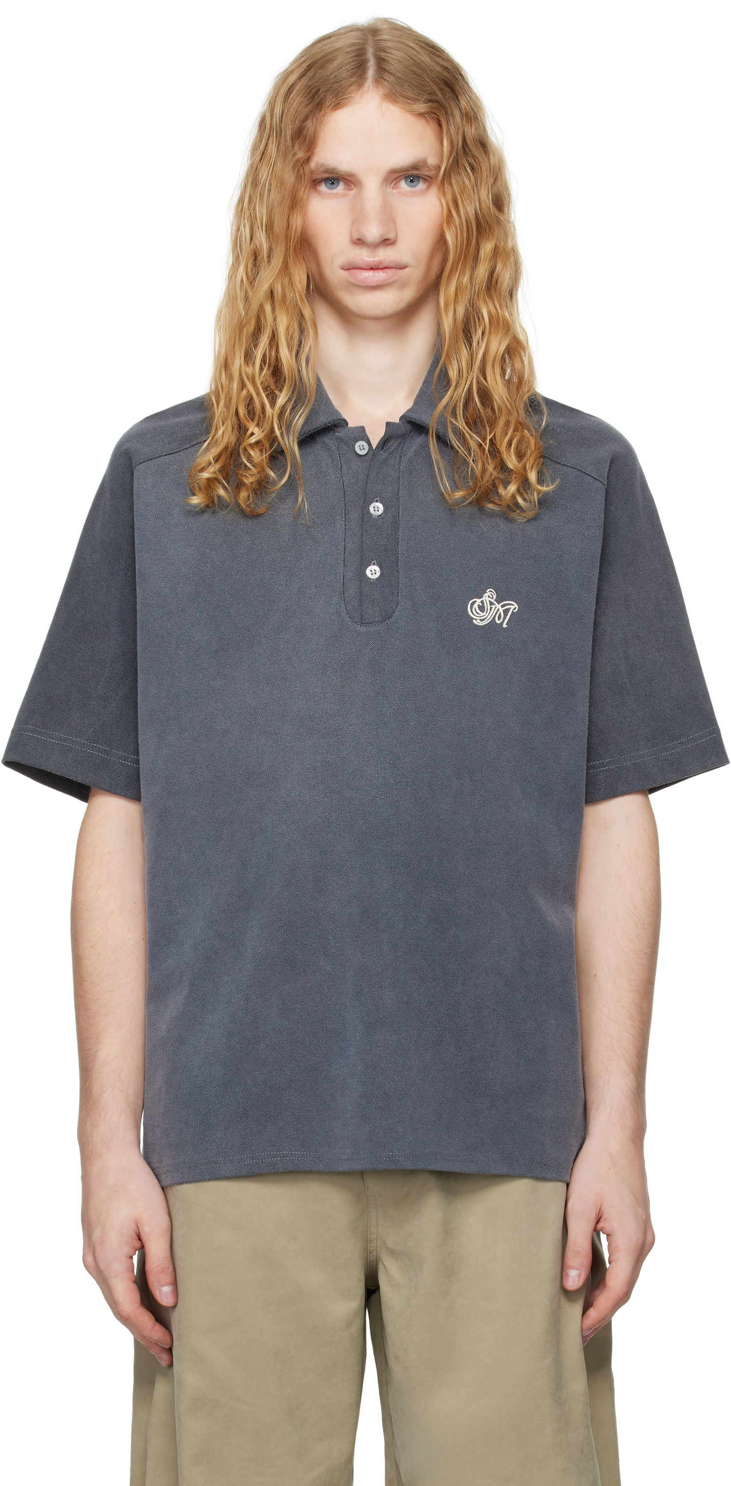 Polo tričko Serapis Dyed Sailor Polo Šedá | FW24_SP_1, 0