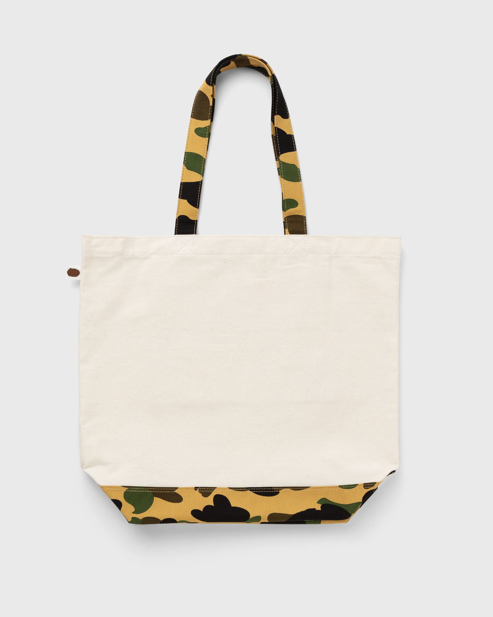 A BATHING APE 1St Camo Ape Head Tote Bag Ivory Universal