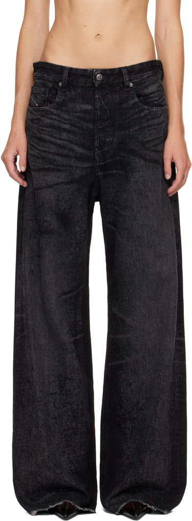 Džínsy Diesel 1996 D-Sire Distressed Wide-Leg Jeans Čierna | A21497 007DB, 0