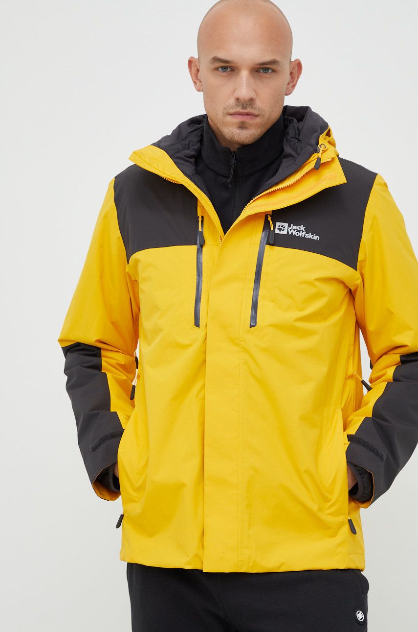 Vetrovka Jack Wolfskin Jasper 3in1 Jacket Žltá | 1115261, 0