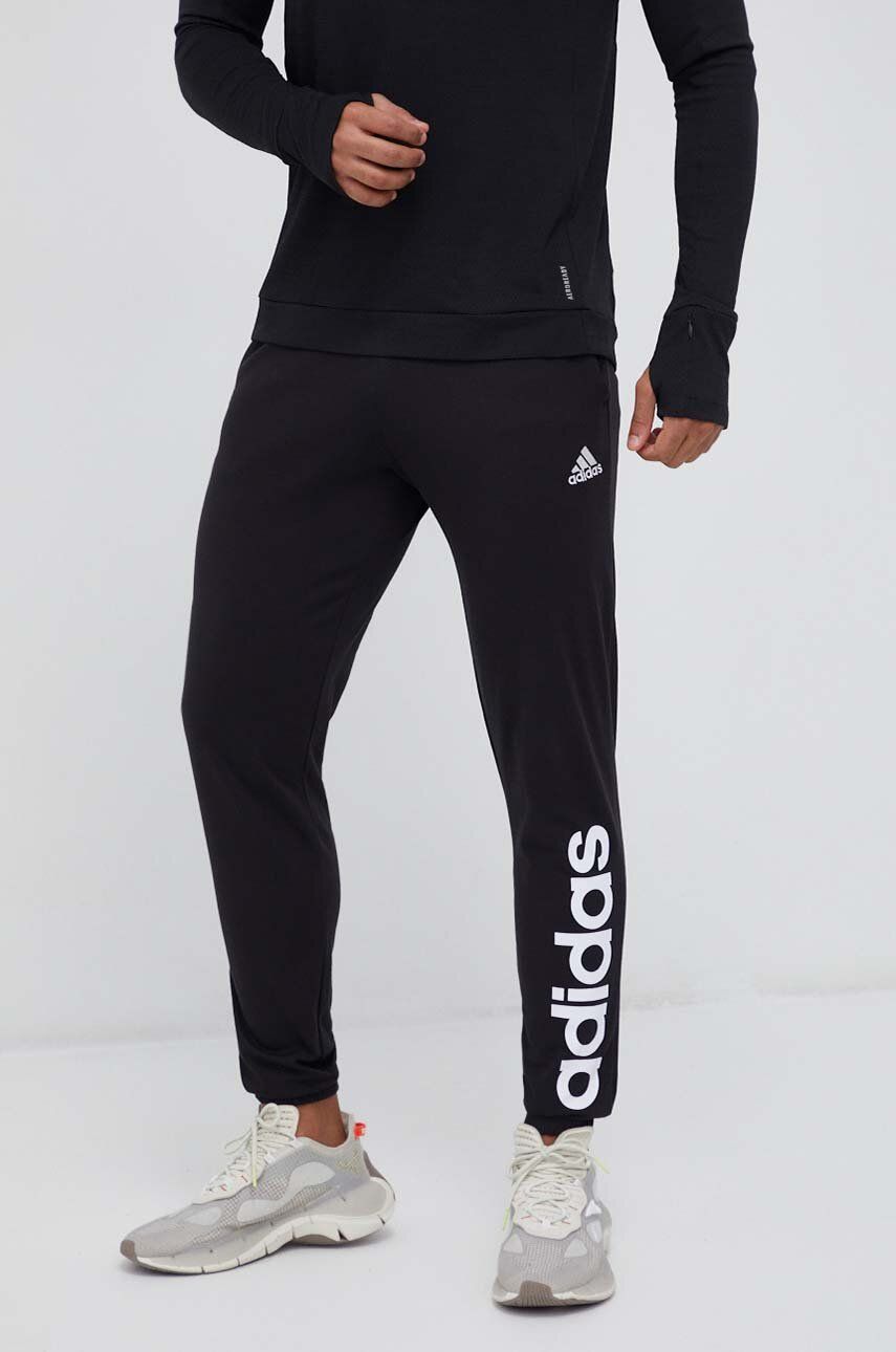 Tepláky adidas Originals Essentials Single Jersey Tapered Elasticized Cuff Logo Joggers Čierna | IC0055, 0