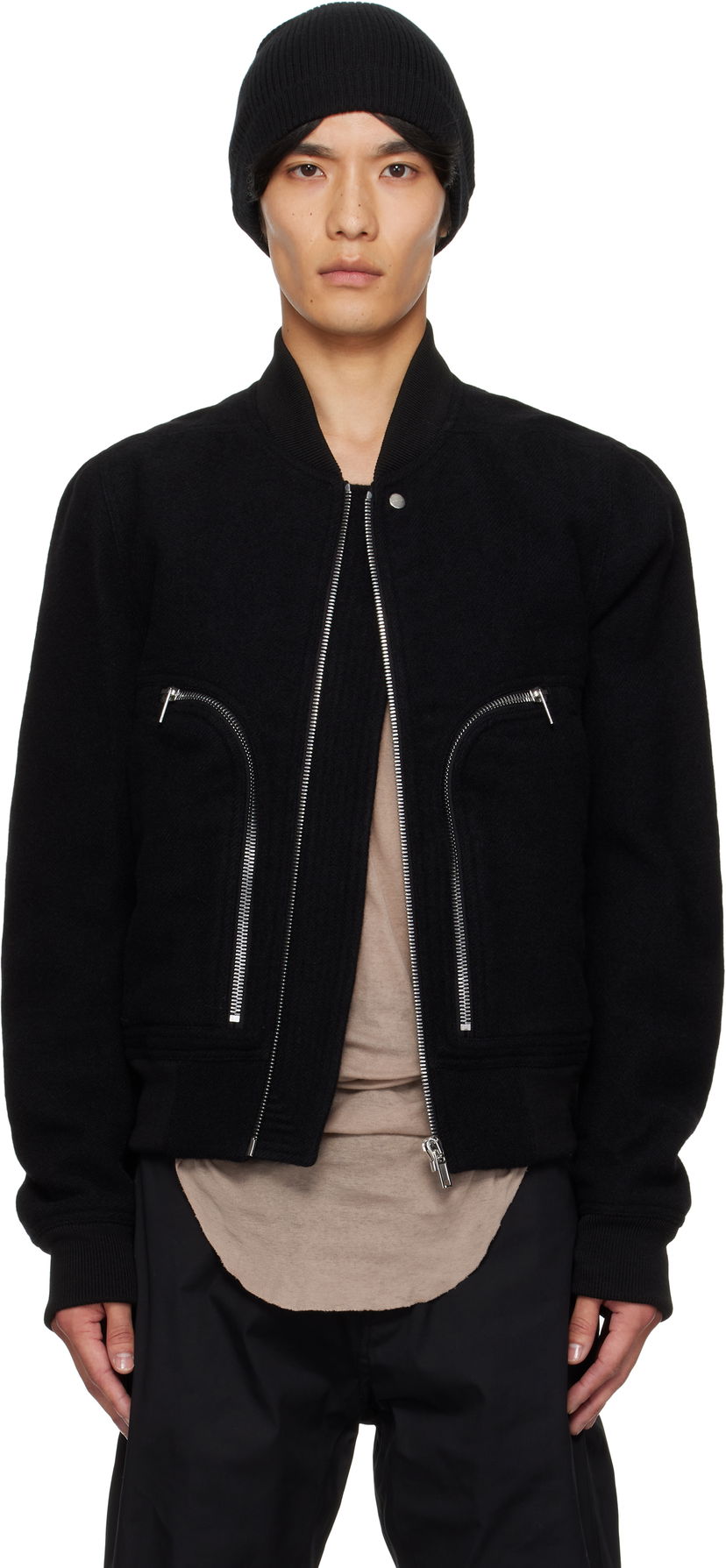 Bomber bunda Rick Owens Rick Owens Bauhaus Flight Jacket Čierna | RU02E1749 WBD