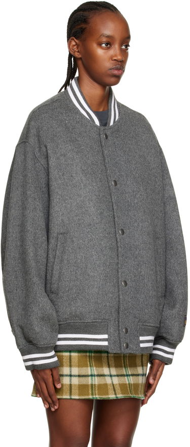 Bomber bunda We11done We11done Oversized Bomber Jacket Šedá | WD-JP3-22-029-U-MG, 1