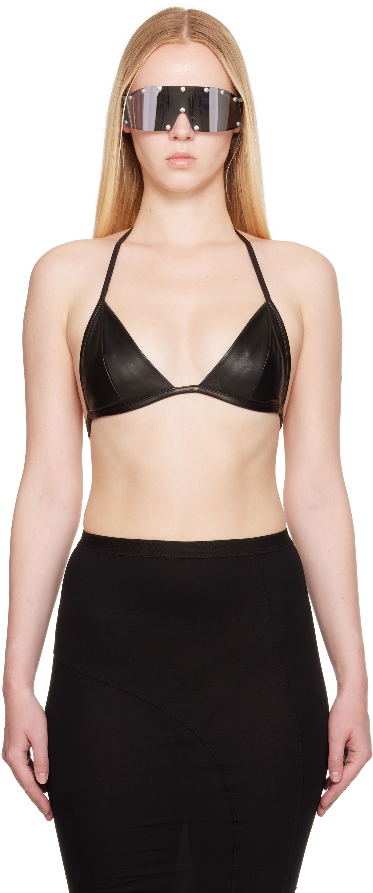 Podprsenka Rick Owens Rick Owens Hollywood Leather Bra Čierna | RO01E7091 LBY, 0