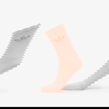 Ponožky adidas Originals Trefoil Crew Sock Cushion 6-Pack Silver Green/ Glow Pink/ Powder Yellow Rôznofarebný | JI9505, 1